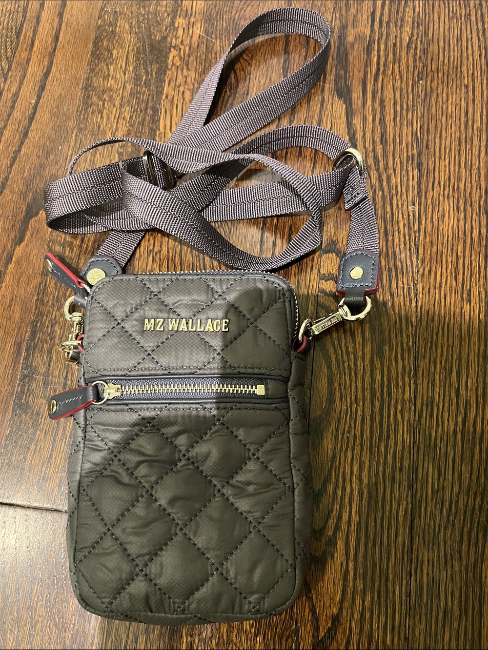 MZ WALLACE Crosby Micro Crossbody Gray like new